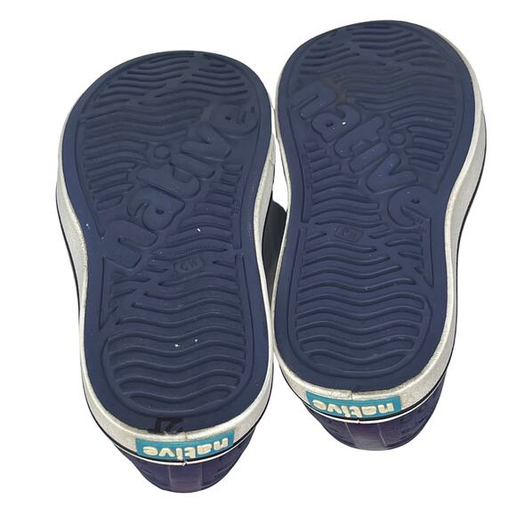 Native Jefferson Shoes Girls Boys Size 11 Blue Slip on - Picture 5 of 8